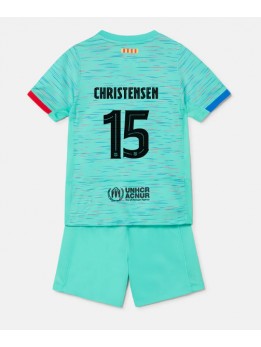 Otroški Nogometna dresi replika Barcelona Andreas Christensen #15 Tretji 2023-24 Kratek rokav (+ hlače)